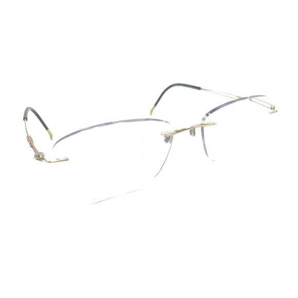 Silhouette 5227 20 6051 Titanium Gold Black Rimless Eyeglasses Frames 17 140 - Picture 1 of 13